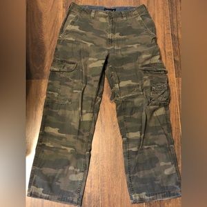 Camo green cargo pants